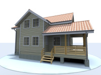 Каркасный дом 9х12 | Полутороэтажные деревянные дома и коттеджи