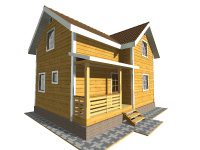 Каркасный дом 6х8 | Полутороэтажные деревянные дома